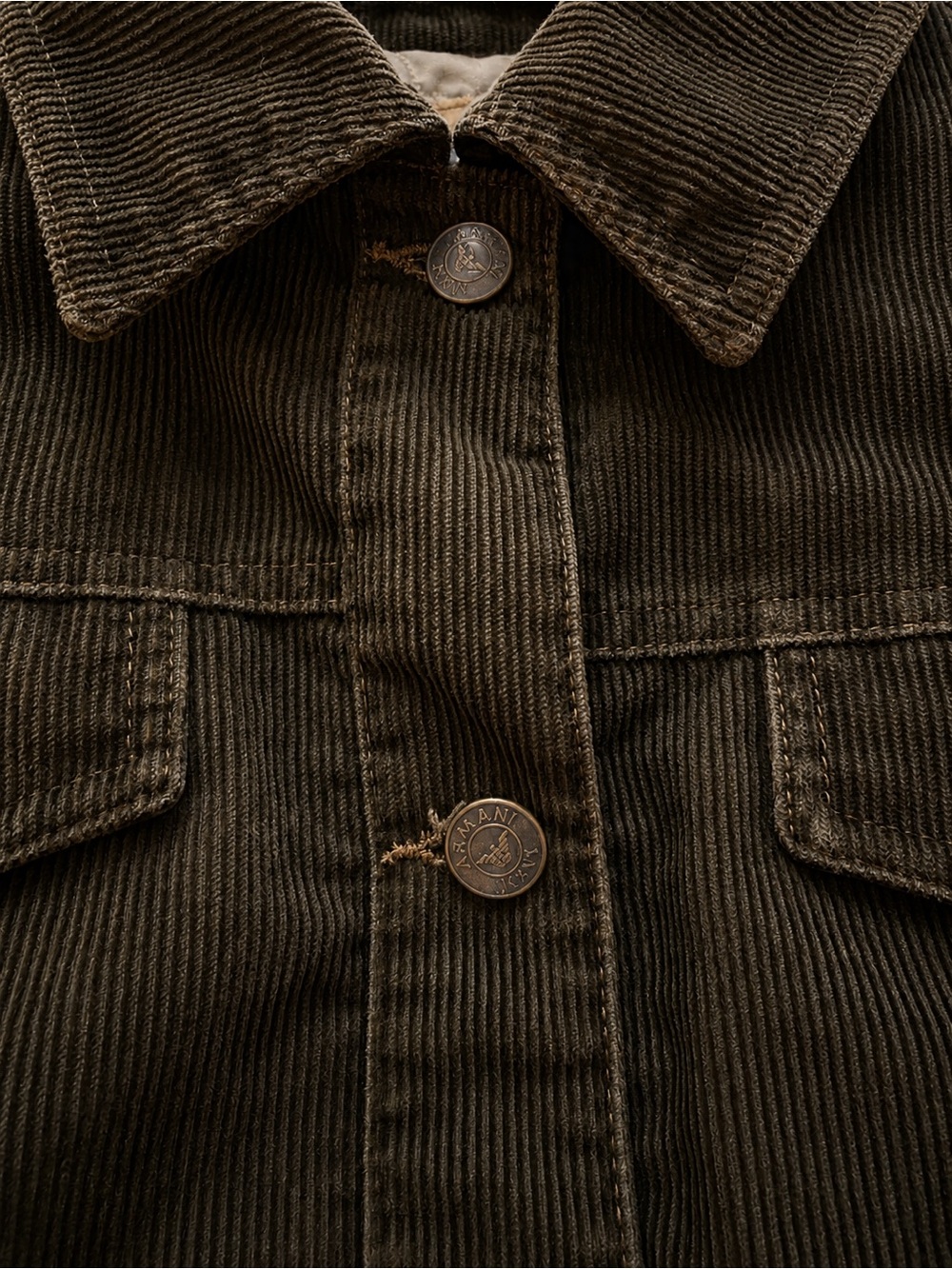Armani Jeans Corduroy Bomber , vintage Jacket – Made in Italy size S - Picture 5 of 12